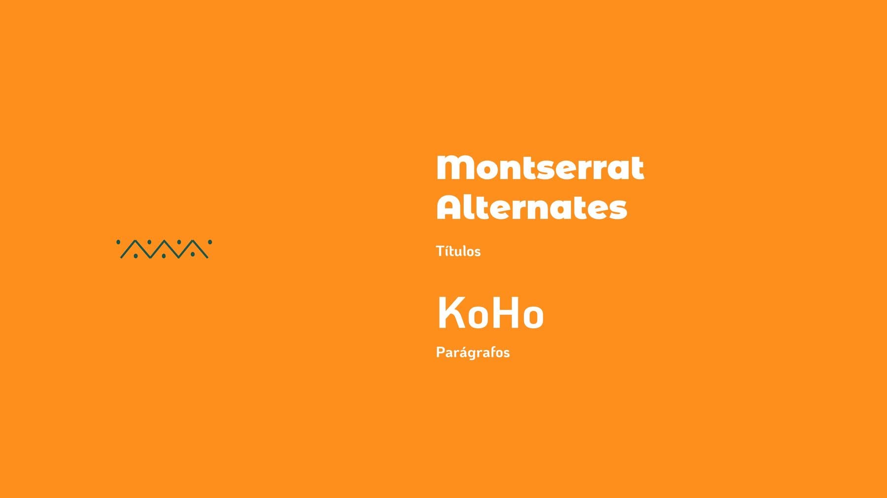 Tipografias Montserrat Alternates e KoHo