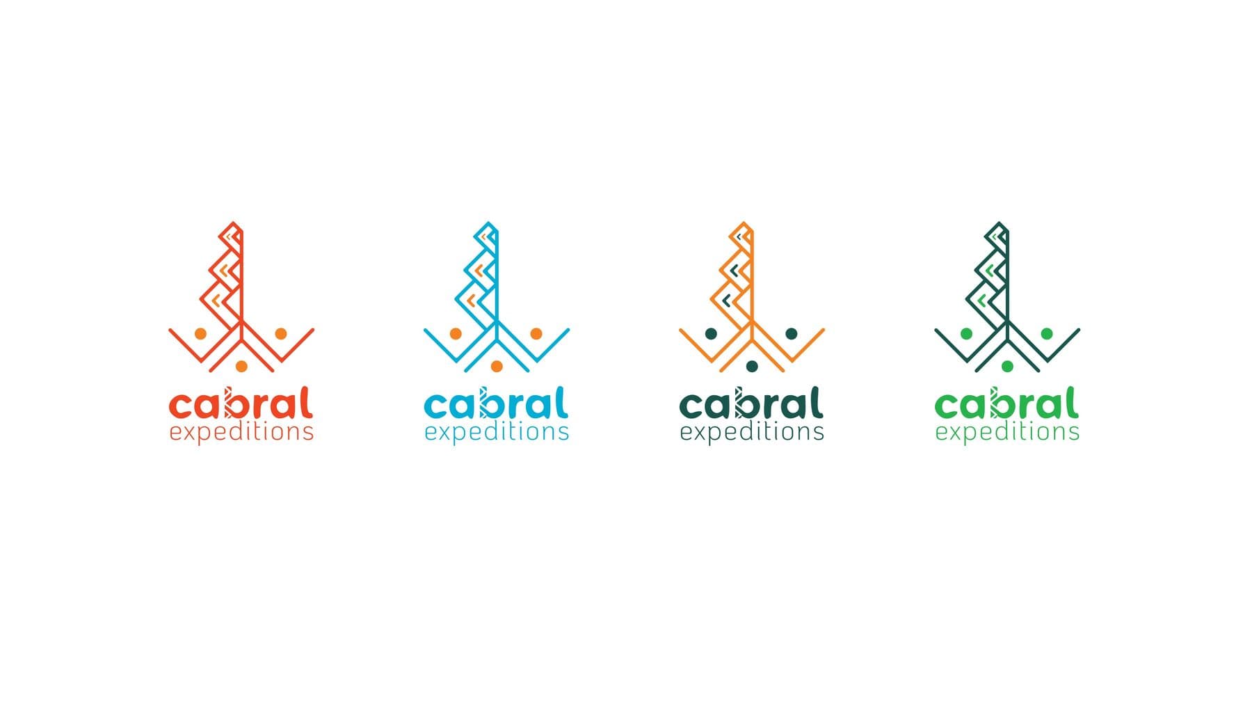 Versões do logo nas cores da marca