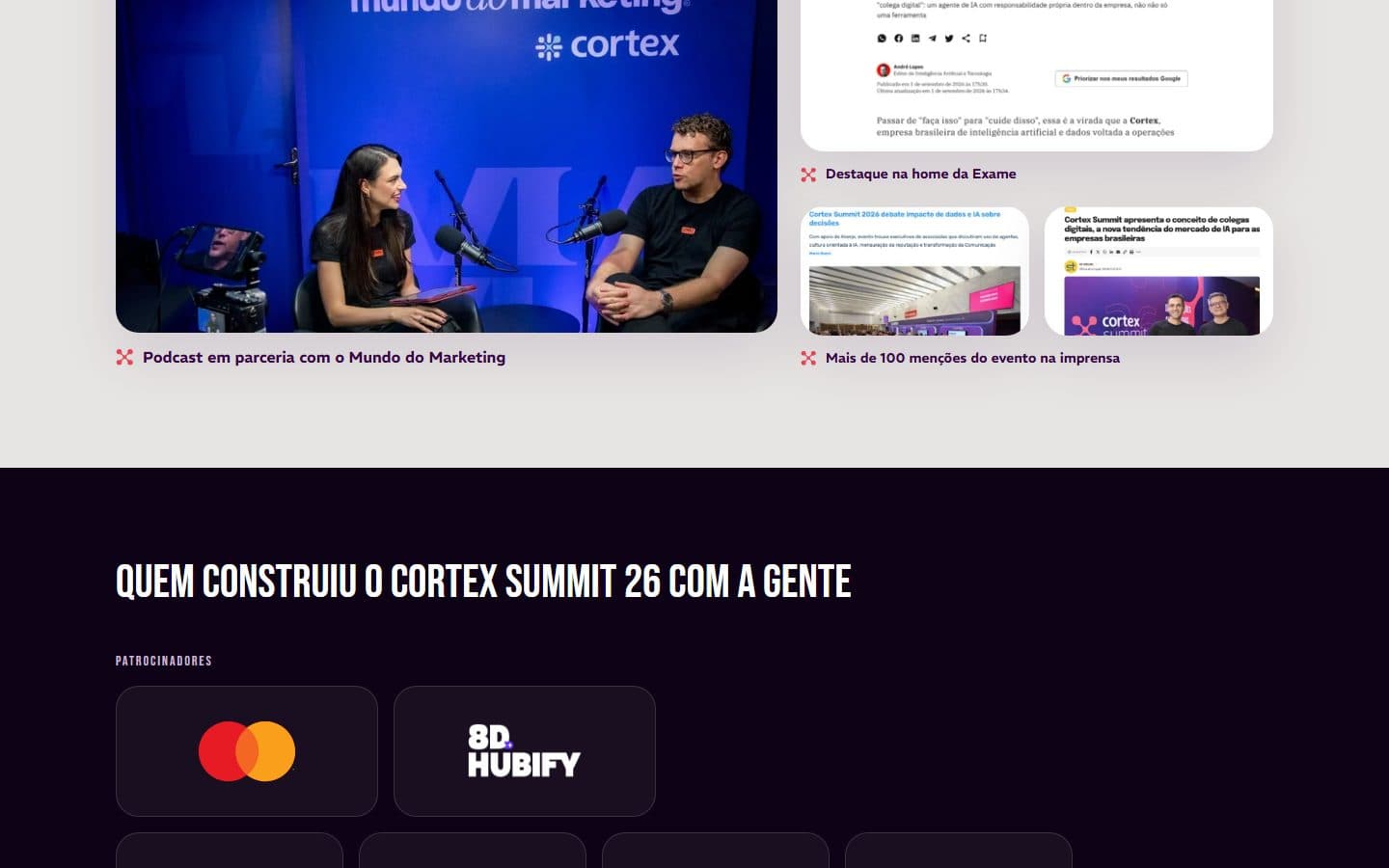 Seção de repercussão na imprensa