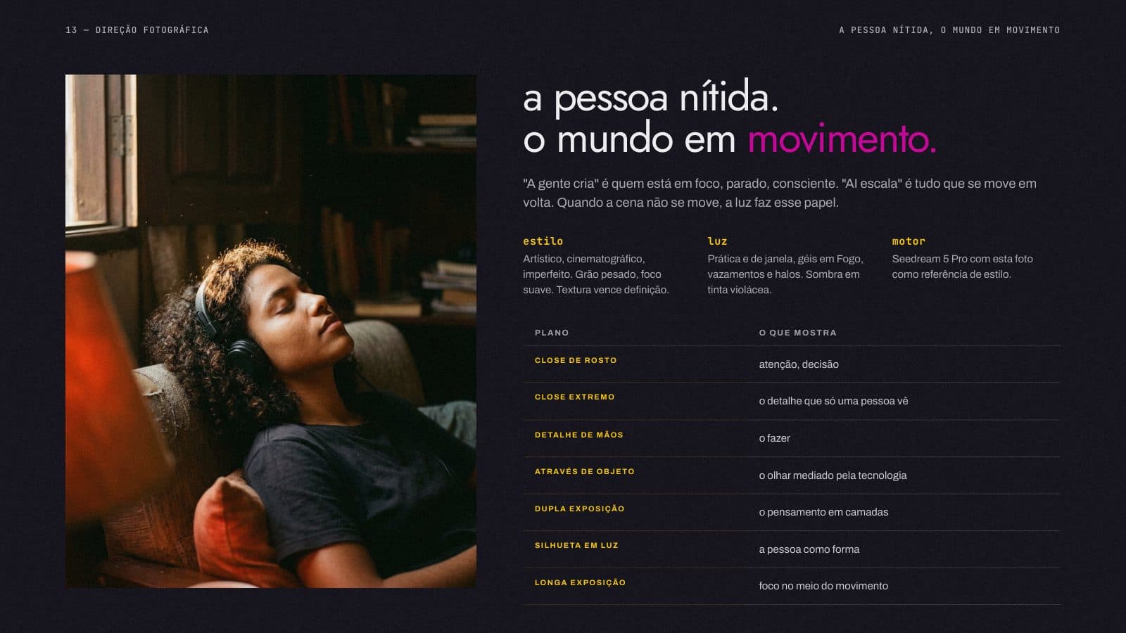 Página do DNA com a direção fotográfica