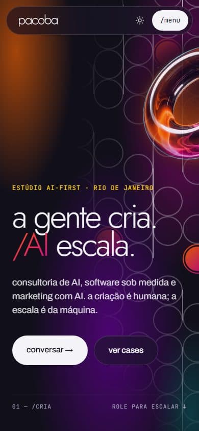 Site no celular