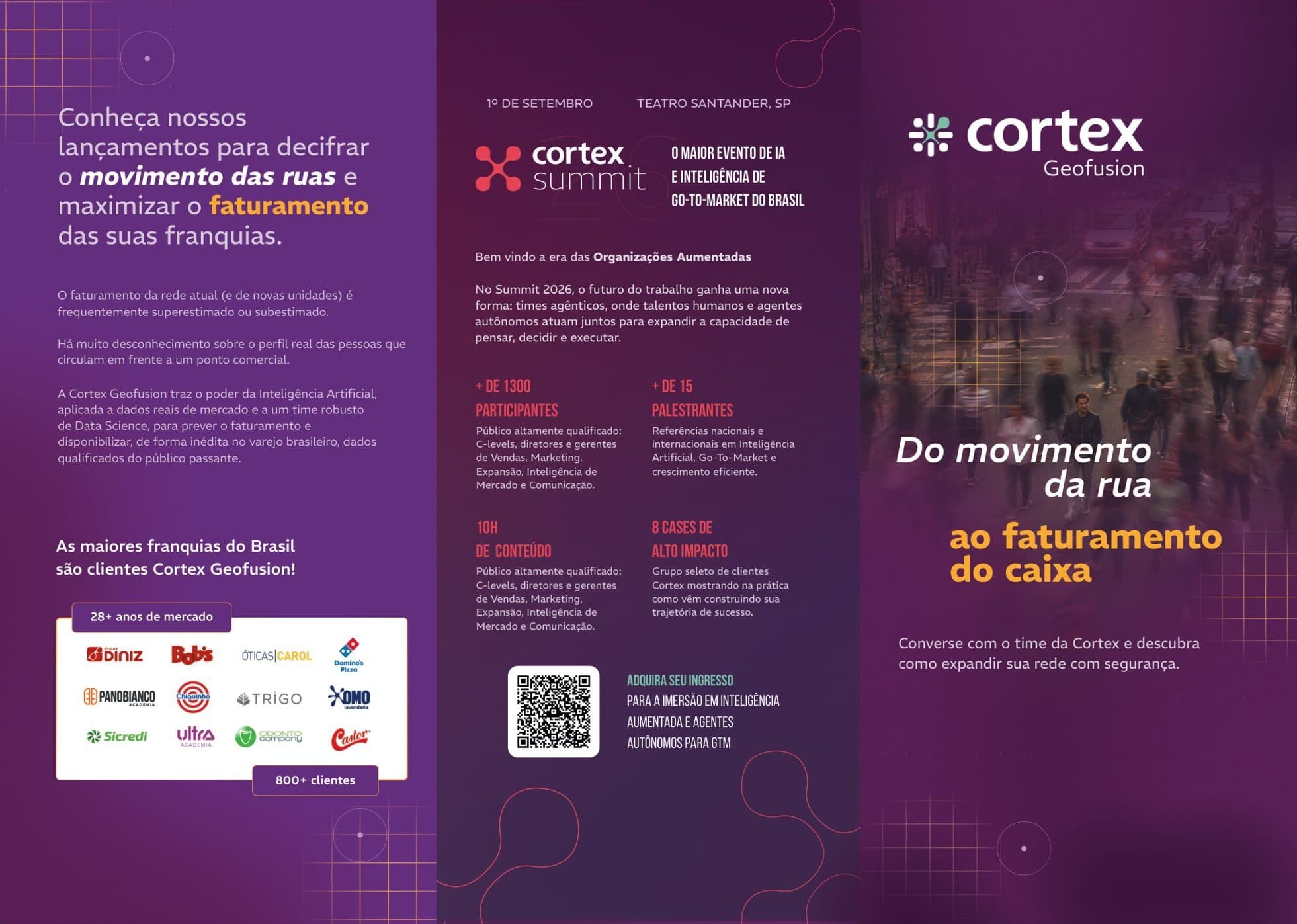 Parte externa do folder